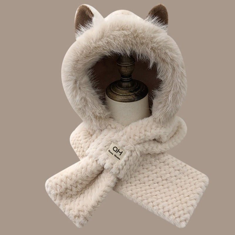 Autumn and Winter Cute Furry Fox Ear Hat