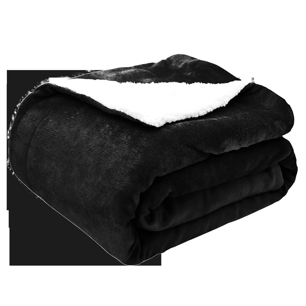 Sherpa Throw Blanket for Couch Sofa - Fuzzy Soft Cozy Blanket for Bed, Fleece Thick Warm Blanket for Winter, Black Fall Winter Throw Blanket, 50X60 Inches
