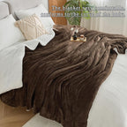 Thick & Warm Sherpa Fleece Blanket Twin Size for Winter Bed