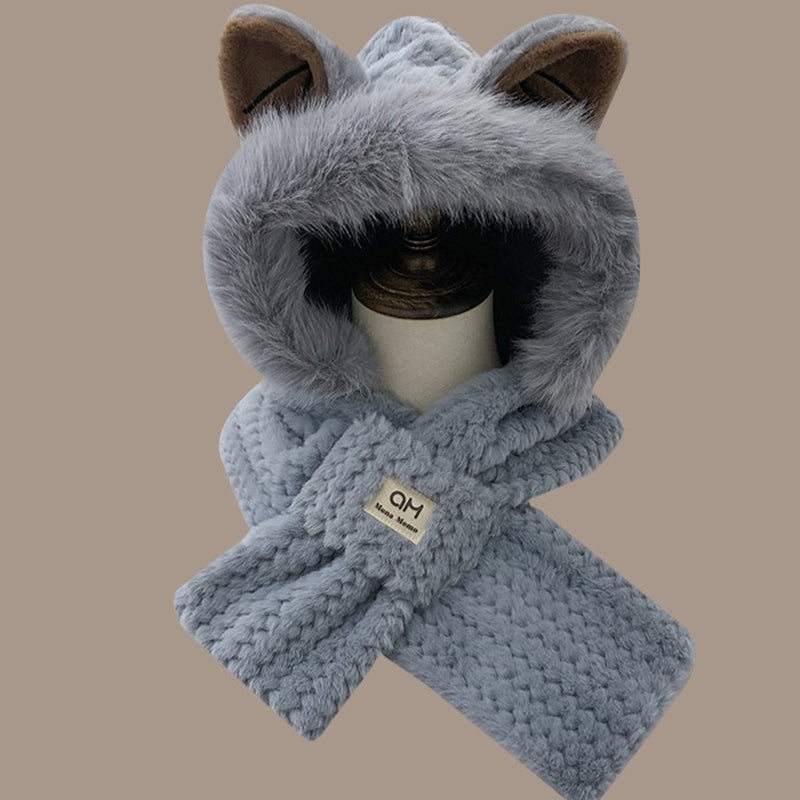 Autumn and Winter Cute Furry Fox Ear Hat