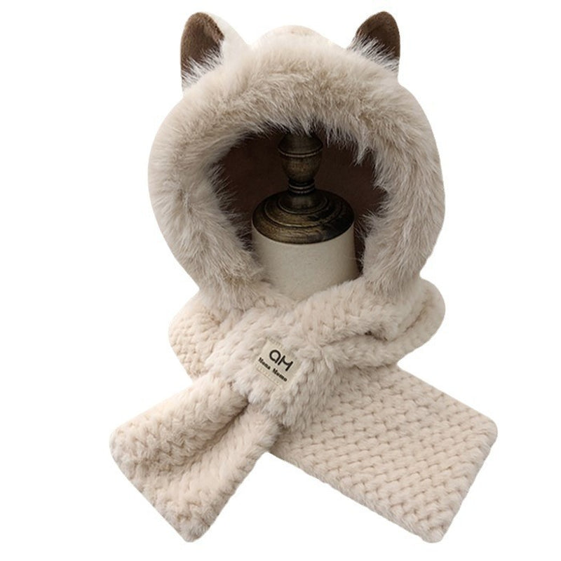 Autumn and Winter Cute Furry Fox Ear Hat