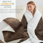 Thick & Warm Sherpa Fleece Blanket Twin Size for Winter Bed