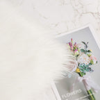 Set of 2 Decorative Faux Fur Throw Pillow Covers, White Fluffy Soft Fuzzy Square Cushion Cover Pillow Case for Sofa, Couch, Chair, Bed, Cafe, 18 X 18 Inches