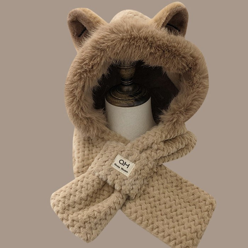 Autumn and Winter Cute Furry Fox Ear Hat